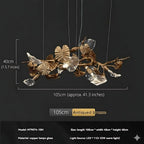 Btria Branch Copper Leaf Linear Chandelier by Bling Lighting Studio