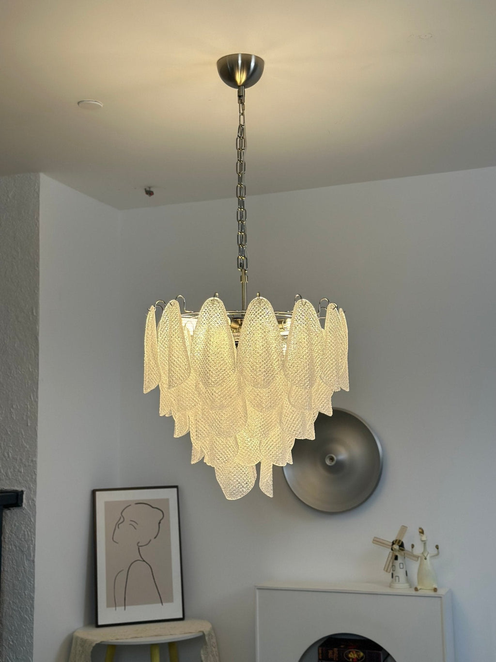 Glass Teardrop Chandelier Murano lighting by Bling Lighting Studio