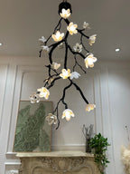 Large Long Branch Flower Chandelier by Bling Lighting Studio