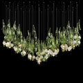 Green Orchid Cascade Chandelier