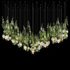 Green Orchid Cascade Chandelier