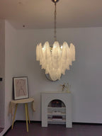 Glass Teardrop Chandelier Murano lighting by Bling Lighting Studio