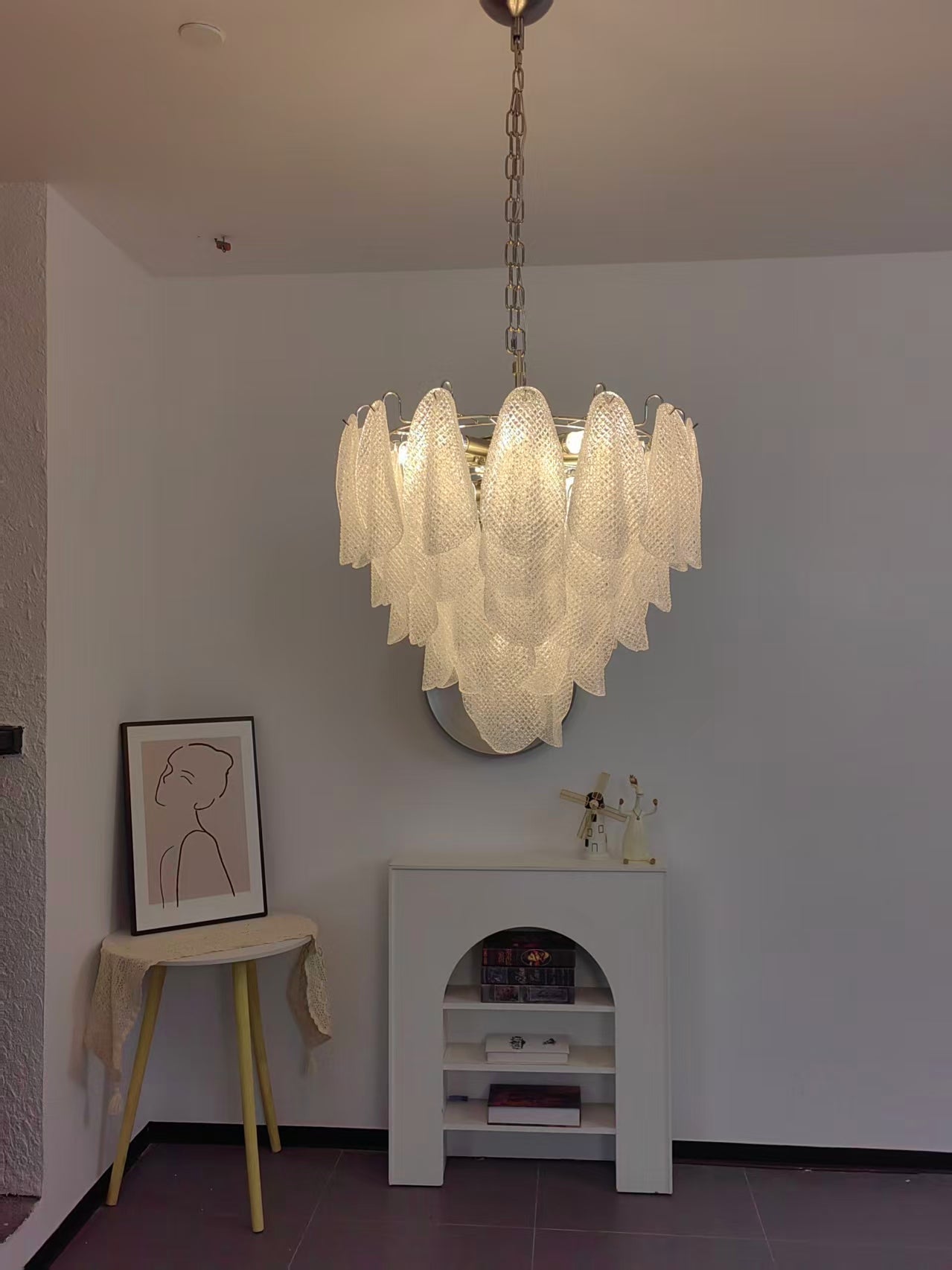 Glass Teardrop Chandelier Murano lighting by Bling Lighting Studio