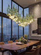 Green Orchid Cascade Chandelier