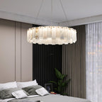 Halos Alabaster Round/Square Chandelier by Bling Lighting Studio