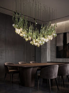 Green Orchid Cascade Chandelier