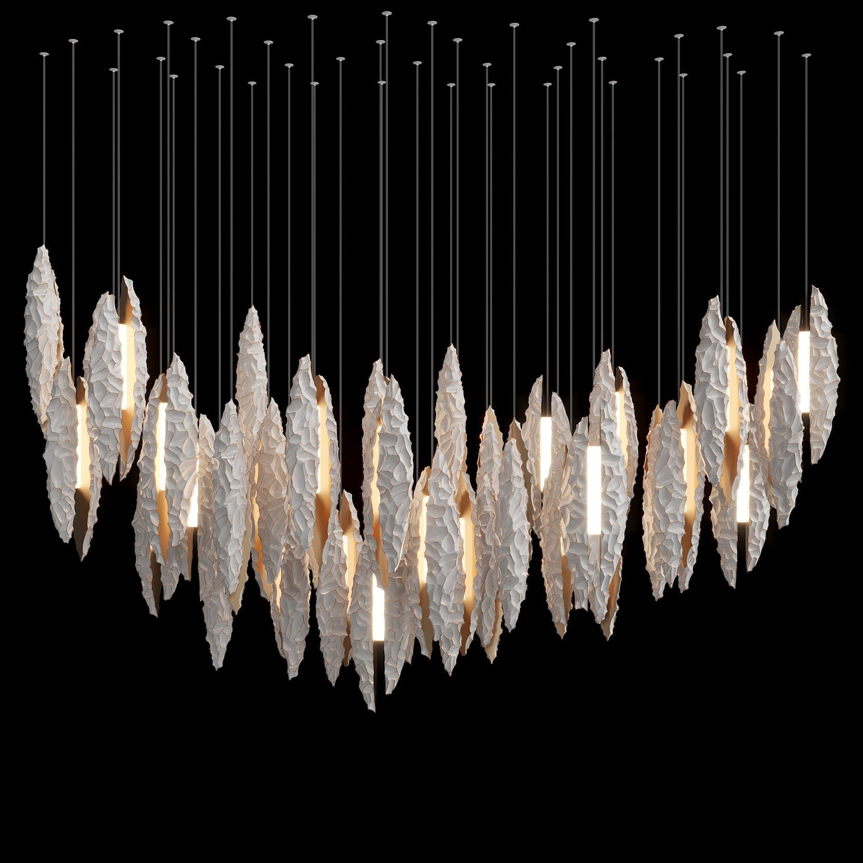 Silver Ice Shard Chandelier