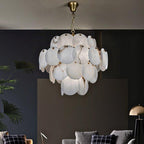 Caelum Alabaster Chandelier Light by Bling Lighting Studio