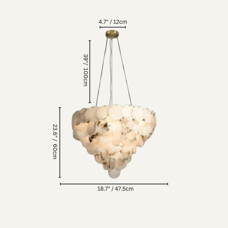 Caelum Alabaster Chandelier Light by Bling Lighting Studio
