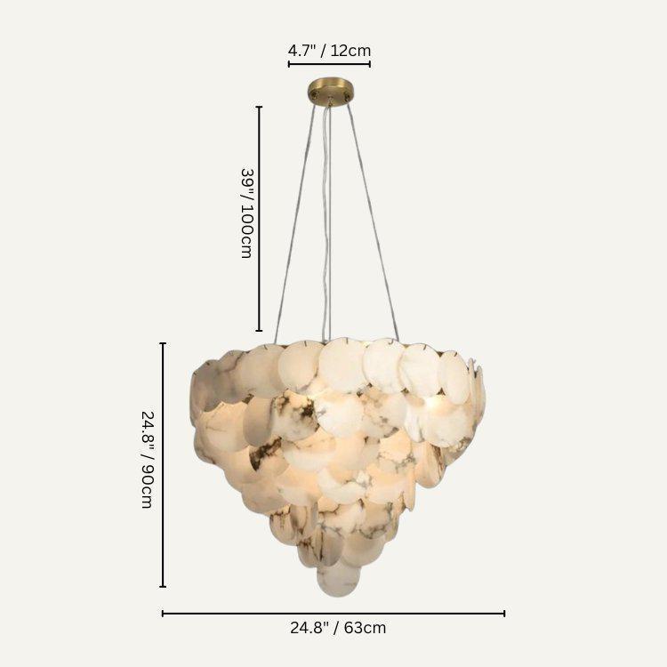 Caelum Alabaster Chandelier Light by Bling Lighting Studio