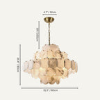 Caelum Alabaster Chandelier Light by Bling Lighting Studio
