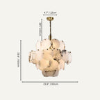 Caelum Alabaster Chandelier Light by Bling Lighting Studio