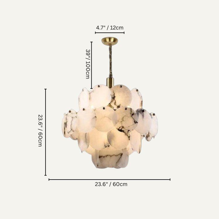 Caelum Alabaster Chandelier Light by Bling Lighting Studio