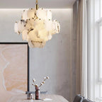 Caelum Alabaster Chandelier Light by Bling Lighting Studio
