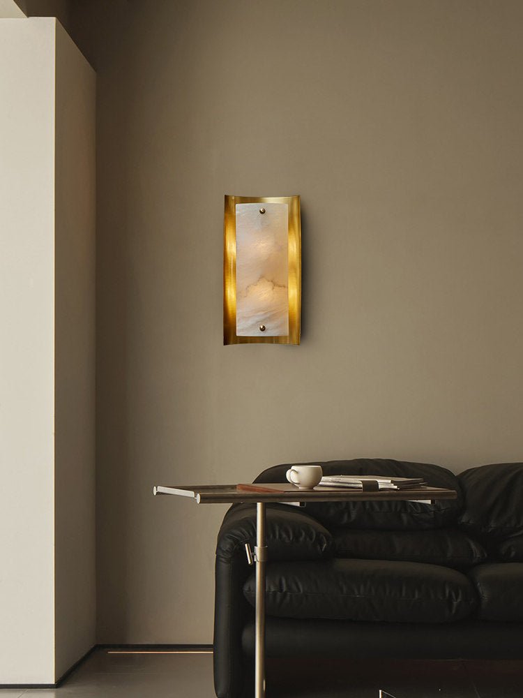 Calviero Alabaster Wall Sconce by Bling Lighting Studio