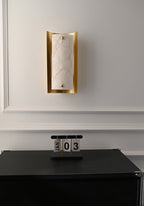Calviero Alabaster Wall Sconce by Bling Lighting Studio