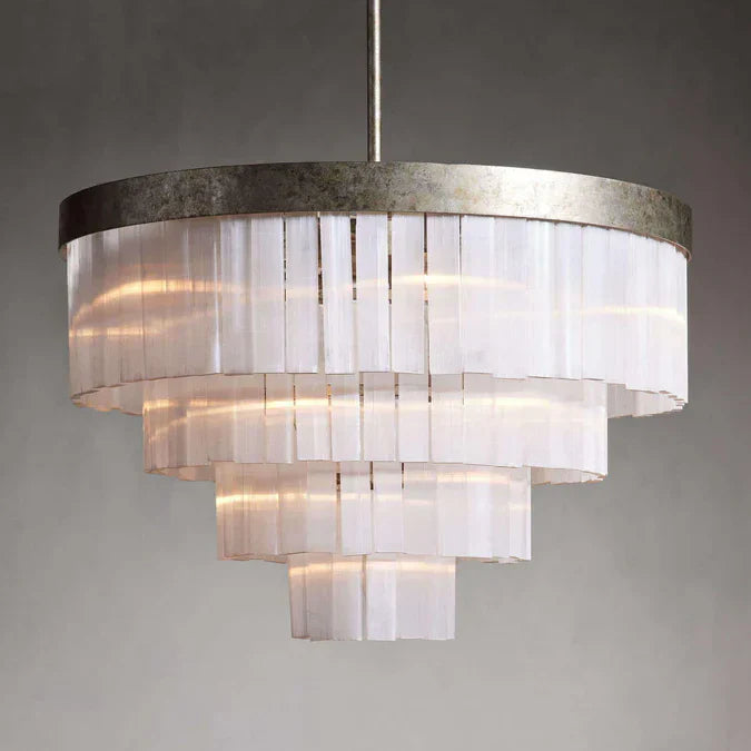 Cameron 4 Tier Selenite Chandelier by Bling Lighting Studio