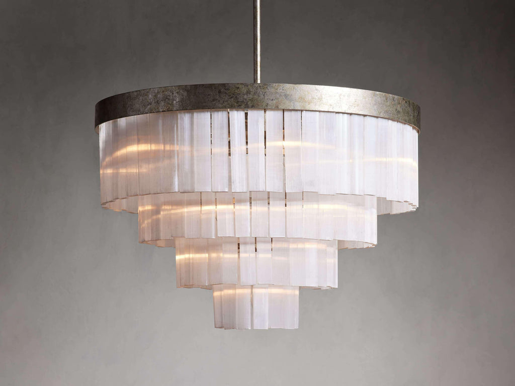Cameron 4 Tier Selenite Chandelier by Bling Lighting Studio