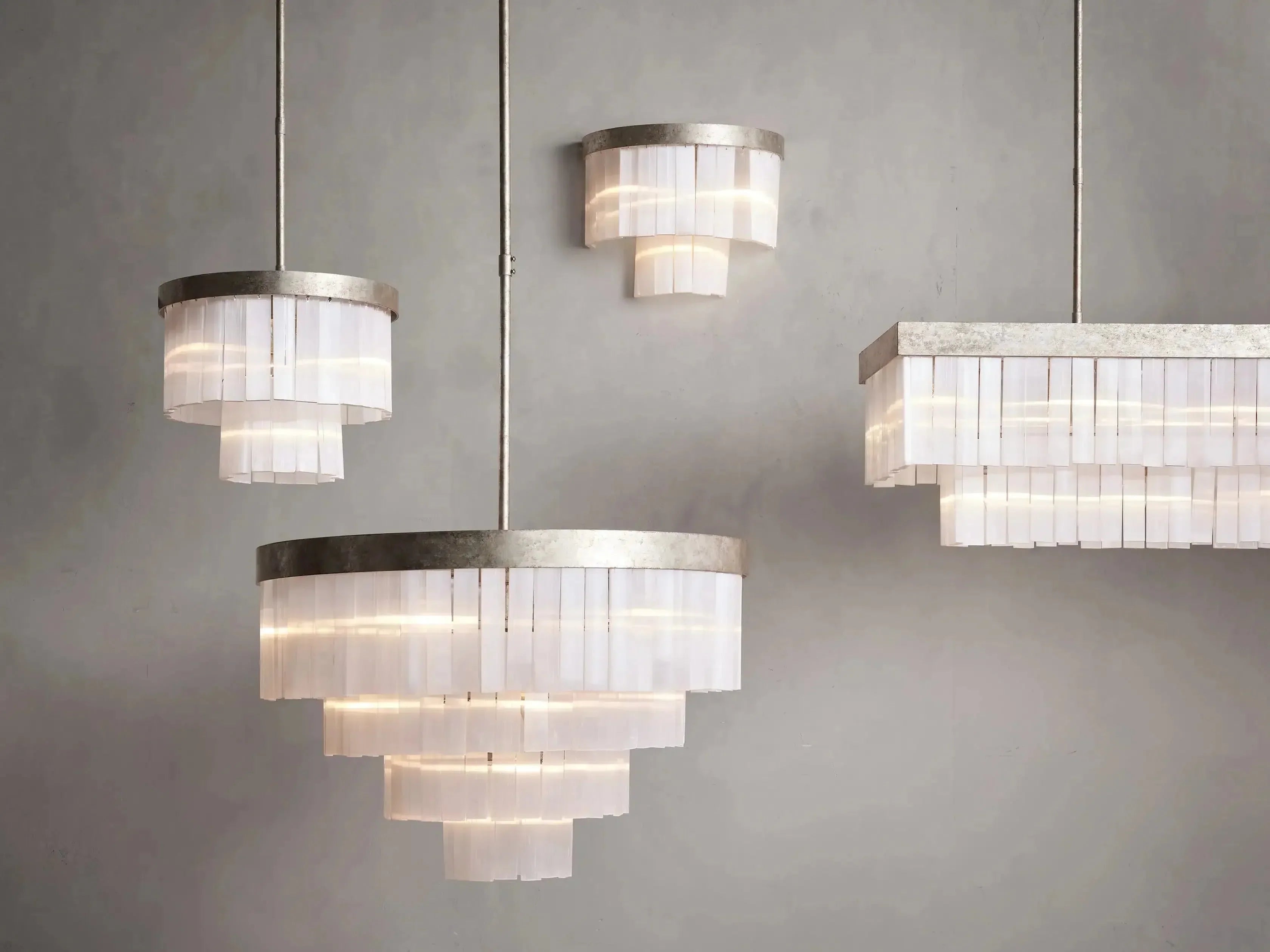 Cameron 4 Tier Selenite Chandelier by Bling Lighting Studio