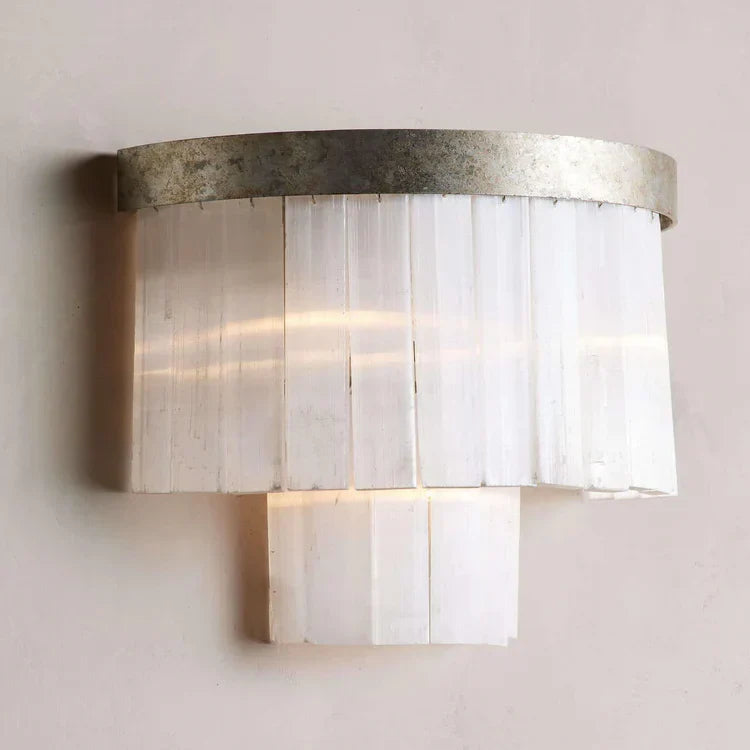 Cameron Selenite Wall Sconce by Bling Lighting Studio