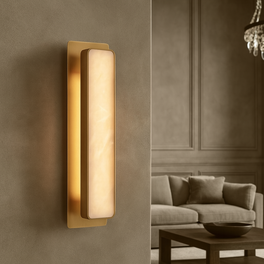 Capri Alabaster Wall Sconce Classic by Bling Lighting Studio