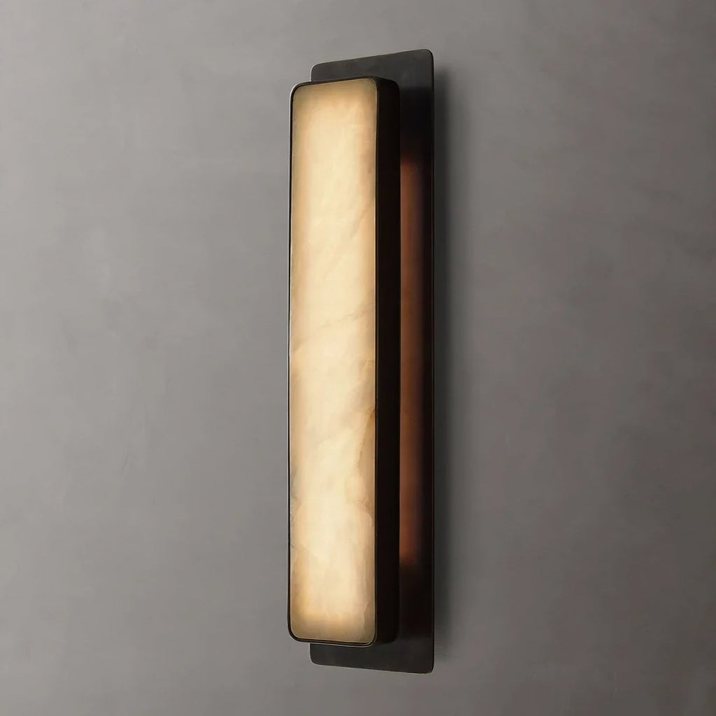 Capri Alabaster Wall Sconce material and finish detail
