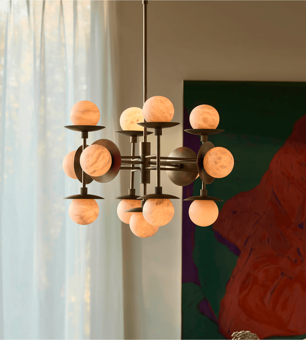 Cara Alabaster Chandelier by Bling Lighting Studio