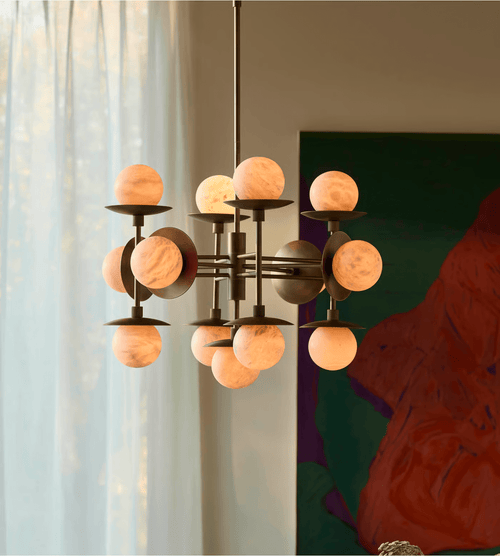 Cara Alabaster Chandelier by Bling Lighting Studio