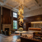 Cattail Leaf Chandelier for High Ceilings additional product view
