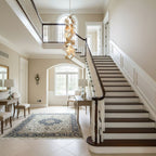 Cattail Leaf Chandelier for High Ceilings material and finish detail