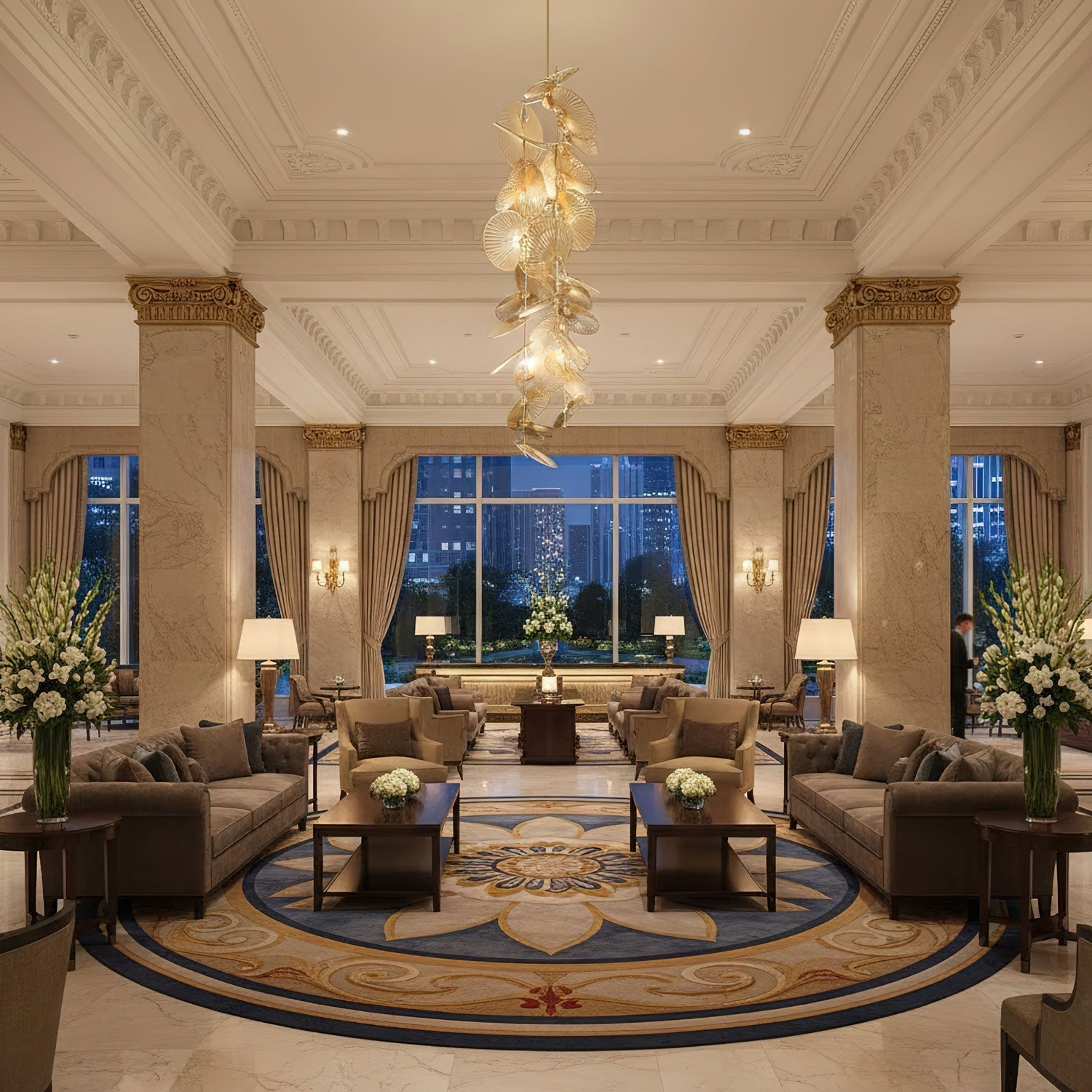 Cattail Leaf Chandelier for High Ceilings product image