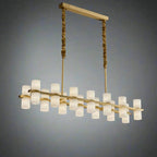 CAURIS ALABASTER LINEAR CHANDELIER by Bling Lighting Studio