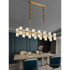 CAURIS ALABASTER LINEAR CHANDELIER by Bling Lighting Studio