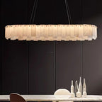 Halos Alabaster Round/Square Chandelier by Bling Lighting Studio