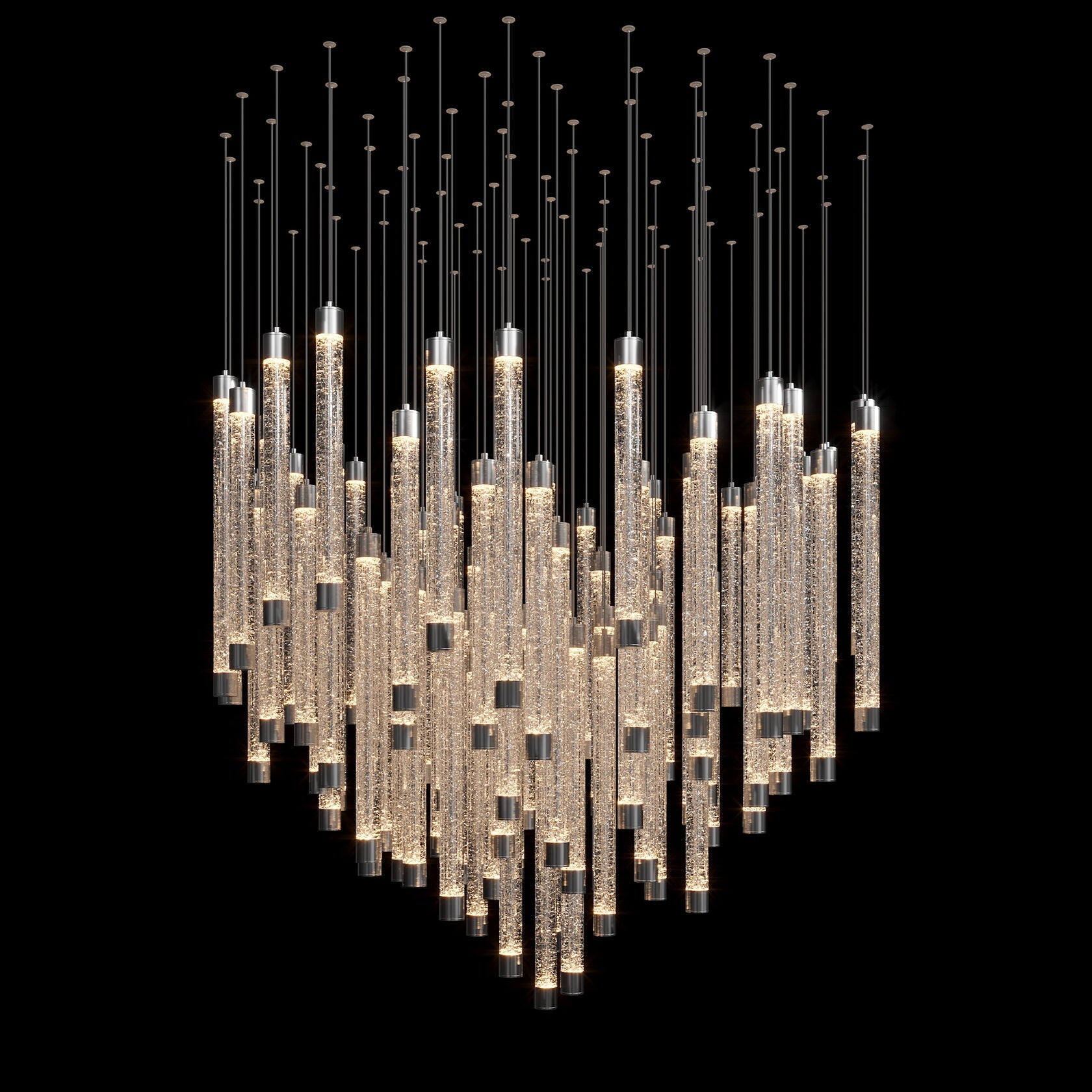 Bubble Tube Cascade Chandelier