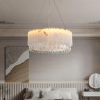 Stuart 23" Alabaster & Crystal Round Chandelier additional product view