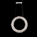 Cervine Quartz Stone Geode Quartz Crystal Chandelier Vertical Hanging Ring Pendant Light by Bling Lighting Studio