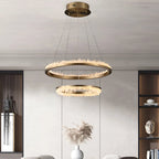 Cervine Quartz Stone Minimalistic Crystal Quartz Chandelier by Bling Lighting Studio