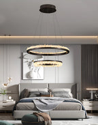 Cervine Quartz Stone Minimalistic Crystal Quartz Chandelier by Bling Lighting Studio