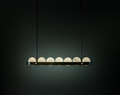 Cervine Quartz Stone Ouranos II Linear Chandelier by Bling Lighting Studio