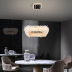 Cervine Quartz Stone Primary Crystal Square Chandelier by Bling Lighting Studio