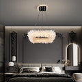 Cervine Quartz Stone Square Geode Quartz Crystal Chandelier by Bling Lighting Studio