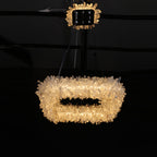 Cervine Quartz Stone Square Geode Quartz Crystal Chandelier by Bling Lighting Studio