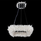 Cervine Quartz Stone Square Geode Quartz Crystal Chandelier by Bling Lighting Studio