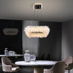 Cervine Quartz Stone Square Geode Quartz Crystal Chandelier by Bling Lighting Studio