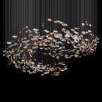 Amber Glass Drift Chandelier