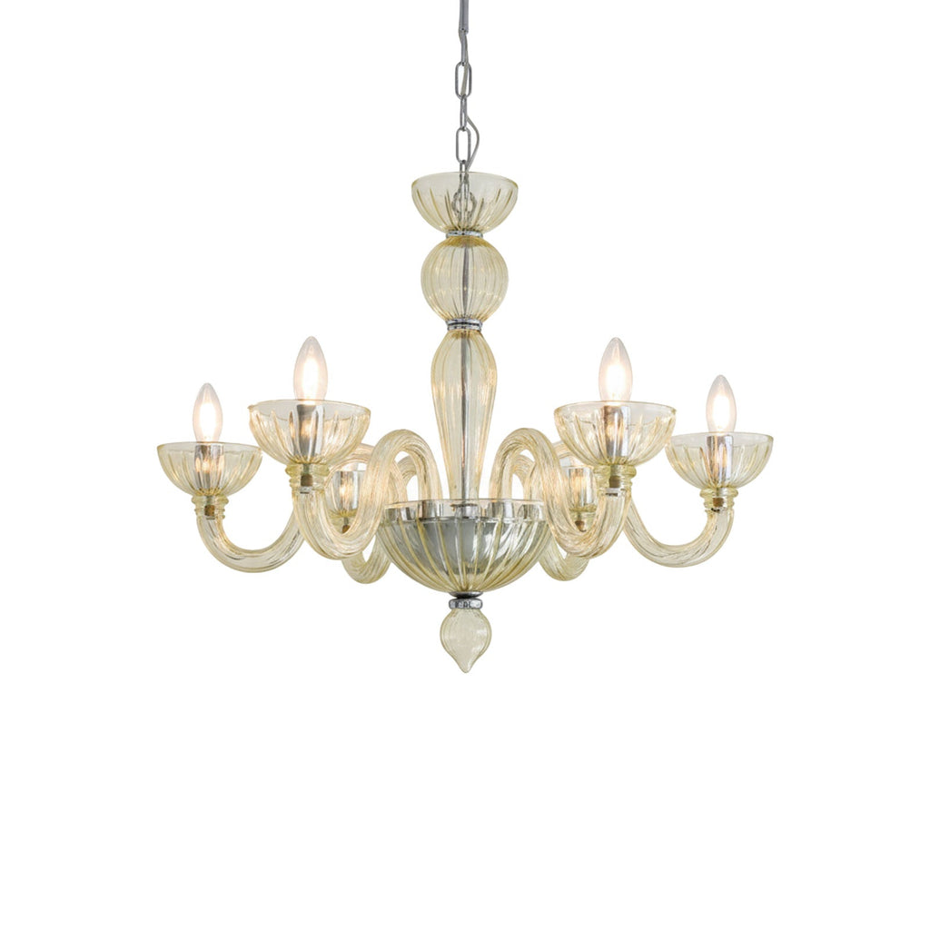 Champagne Ares Murano Glass Chandelier by Bling Lighting Studio