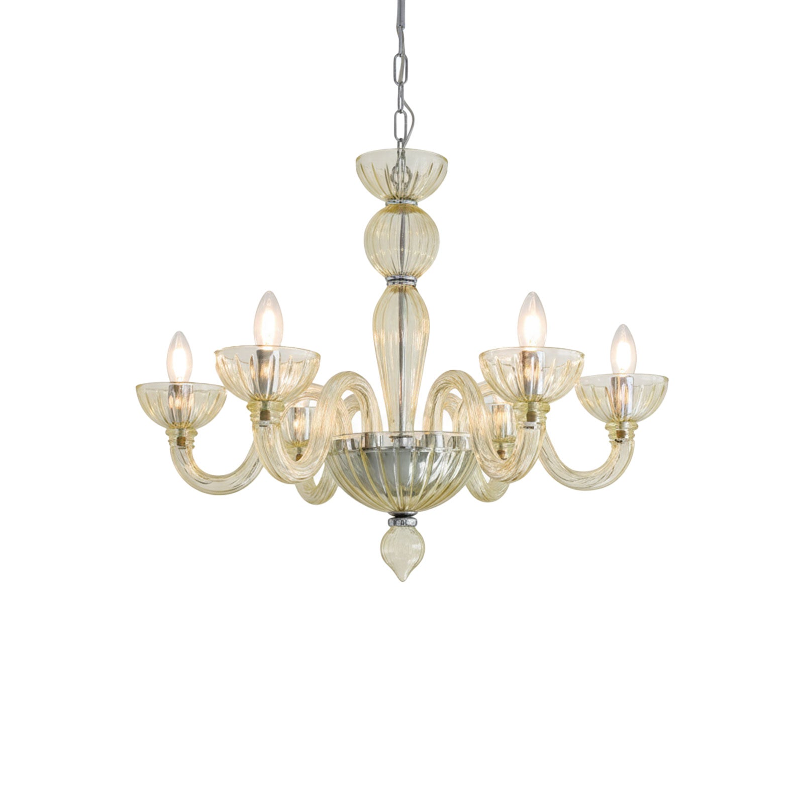 Champagne Ares Murano Glass Chandelier by Bling Lighting Studio