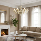 Champagne Ares Murano Glass Chandelier detail view
