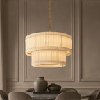 Valmont Alabaster Chandelier 39" material and finish detail